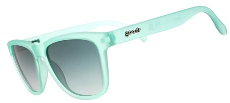 goodr Dinner Mint Debauchery Polarised Sunglasses, Medium Sized (OG), Green Translucent Frame with Green Gradient Lenses, UV400 Protection, No Slip, No Bounce