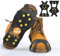 2 Paar Spikes für Schuhe Winter, Anti Rutsch Schuhspikes, Spikes Schuhe Schuhkrallen mit 10 Schuhspikes, Steigeisen Eisklampen für Schuhe, Stretch Schuhe Spikes für Wandern, Schnee, Winter Outdoor