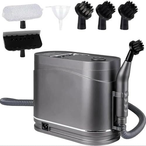 QYOEGSQ Steam Cleaner,1500W Multifunctional Handheld Steamer with 5 Brush Head,2 Cleaning Modes,1.2L Water Tank,105-120°C Handheld Steamer,for Carpet and Upholstery,Floors,Tiles,Car,Shoes