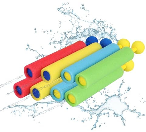 YALiya Pistolet a Eau Enfant, 8 Mini Mousse Pistolets à Eau, Water Blaster pour Piscine,Jardin,Plage,Fête,Jeux d'eau Extérieur