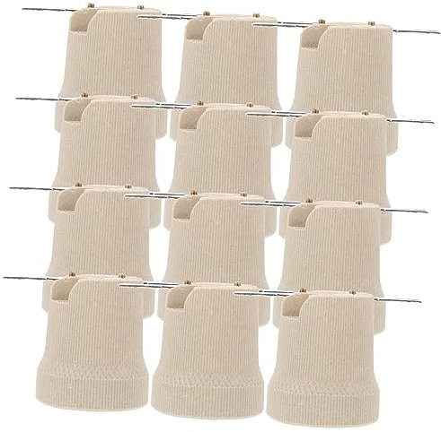 SHINEOFI 12pièces Socket Douille Céramique Haute Résistance Thermique Pour Ampoules à Vis Support Industriel Pratique Pour Cuisine Salon Chambre Garage