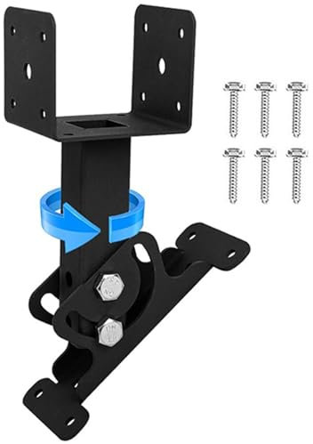 Pergola Roof Beam Brackets, Heavy Duty Adjustable Roof Pergola Kit, Saddle Shaped Pergola Support Frame, Joist Brackets for Pergola Patio Cover Awning Wood Beam