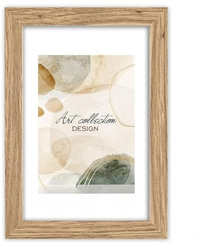 Abio Bilderrahmen Fotorahmen Frame Posterrahmen für Fotos Bilder Poster Rustikal Vintage Retro (Holz MDF, Eiche, 29,7x42 cm DIN A3)