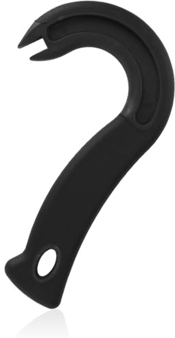 Easy Open Ring Pull Can Opener, J Hook Can Opener Pull Tab with No-Slip Grip for Seniors Kids Weak Hands Manual Soda Beer Pop Top Tin Bottle Jar Lid Lifter Tool (Black)