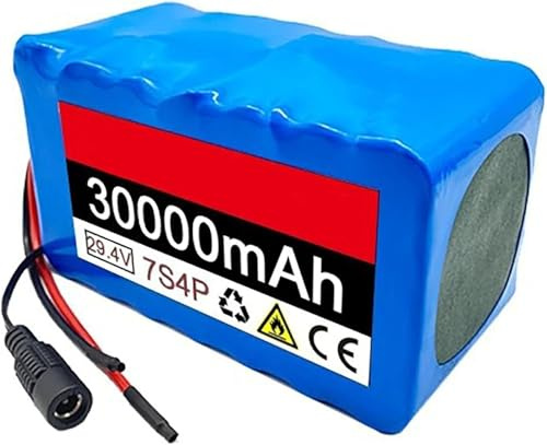 E-Bike Batteria 24V 29.4V 30AH 7S4P Bicicletta elettrica 24V Batteria Elettrico Bicicletta Scooter con 20A BMS e Caricabatterie 29.4V 30Ah