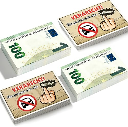 ZIENZENGYA Pack of 50 parked cards, car gadgets, you park card, you have parked cards, funny gadgets for men, false parking cards, fake 100 banknote design, 3.4 x 2.1 inches