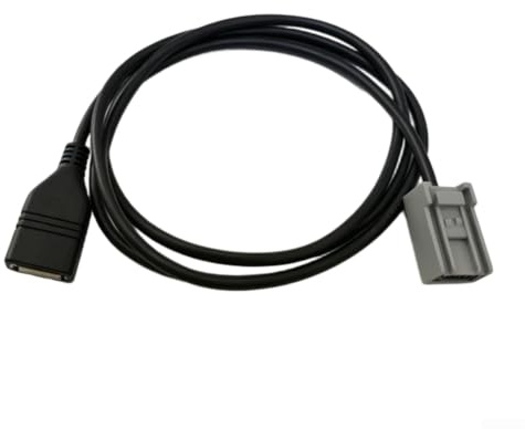 Cavo USB AUX per Honda Civic 2008-2013 per Jazz CR-V, cavo di ricarica per streaming musicale, nero, 90 cm