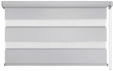 mydeco® 120x160 cm [BxH] in grau - Doppelrollo ohne bohren, Duorollo - Klemmfix Rollo incl. Klemmträgerr - Sonnenschutz, Sichtschutz für Fenster