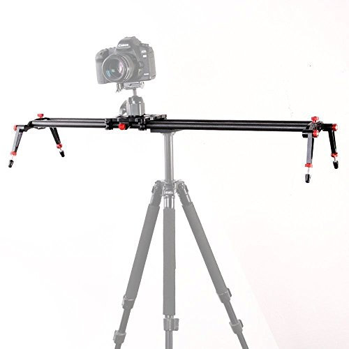 Fotga 48/120cm Carbon Fiber Slider Camera Dolly Slider DSLR Slider Tripod Slider Dolly Video Stabilizer System