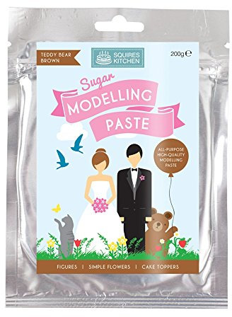 Squires Kitchen Sugar Modelling Paste - Teddy Bear Brown 200g