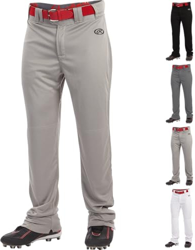 Rawlings Herren Launch Series Baseball Hosen | Volle Länge, Semi-Relaxed Fit | Erwachsenengrößen | Mit Paspel | Mehrere Farben