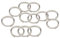 Wisdompro Lot de 12 petits anneaux fendus en alliage de titane, diamètre de 10 mm