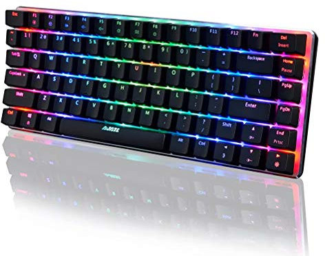 CSZH Mécanique Clavier RGB LED Gaming Keyboard 82 Touches Bleu/Noir commutateurs Anti-Ghosting pour Overwatch PTUG LOL Dota 2