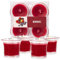 Hyoola Velas Votivas con Perfume - Velas Aromáticas en Vaso Transparente - Velas Perfumadas con Frutas del Bosque - Burdeos - 12 Horas de Combustión - Pack de 4 - Hechas en Europa