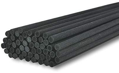 Simoutal 50 Stück Faser Reed Diffusor Sticks für DIY ätherische Öl Aroma Diffusor Sets (30cm*4mm, schwarz)