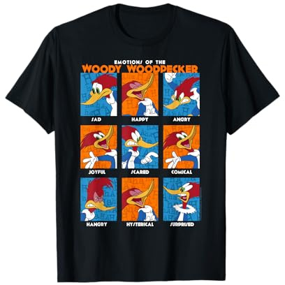 Woody Woodpecker Emotions Vintage Panel Poster T-Shirt
