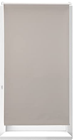 Relaxdays Thermorollo, blickdicht, Verdunkelungsrollo, Thermobeschichtung, Gesamt: 90x210 cm, Stoffbreite 86 cm, braun