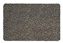 WohnDirect Magic Mat 39x58cm, Grau-Taupe-meliert - Ultra Saugstarke, Waschbare und rutschfeste Fußmatte aus Mikrofaser - Sehr dünn, passt unter Fast Jede Türe