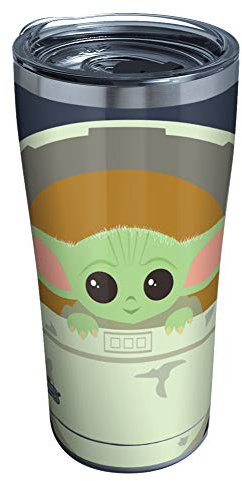 Tervis Dreifachwandiger isolierter Becher für Mandalorianer, hält Getränke kalt und heiß, 590 ml, Edelstahl