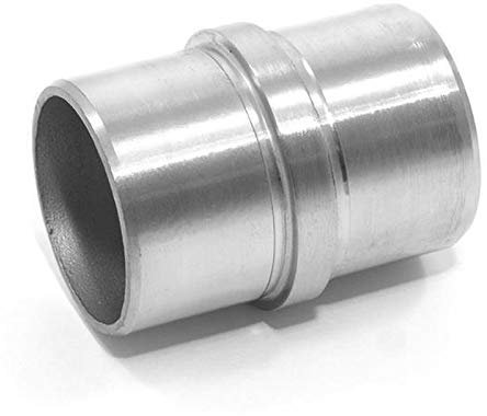 Edelstahl Verbindungsmuffe hohl Verbinder Rundrohrverbinder Verbindungsstück (Ø 42,4 x 2,0 mm)
