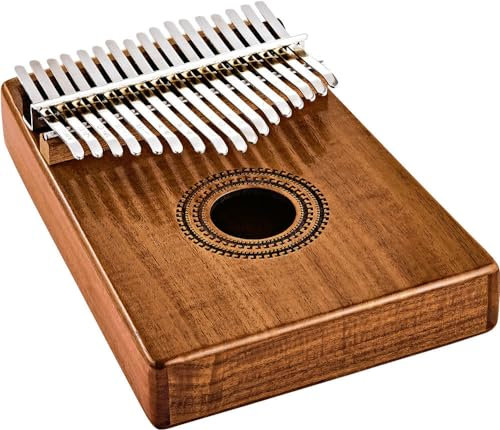 Sonic Energy Schallloch Kalimba – C-Dur, 17 Töne – Akazienholz – Für Meditation, Yoga, Percussion – Inkl. Zubehör (KL1707H)