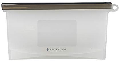 MasterClass Reusable Silicone Food Bag, 500ml Leakproof Airtight Resealable and BPA Meal Prep Container