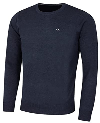 Calvin Klein Mens Crew Neck Sweater - Navy Marl - XXL