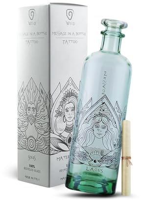 Bottiglia di vetro Wild® con tappo a vite | Ermetica per acqua frizzante e naturale | Antigraffio e lavabile in lavastoviglie - Vetro 100% riciclato | Bottiglia decorativa di design - 700ml LACUS