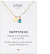 LUUK LIFESTYLE Collar elegante estilo minimalista mujer con colgante de cristal en color turquesa, joyería de acero color, estilo sencillo y femenino regalo día de la madre, dorado