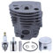 Mtanlo 46mm Kit de pistón de cilindro de Para Husqvarna 55 51 Motosierra Reemplazar 503 60 9171 Kit de reconstrucción de pistón de cilindro Filtro de combustible Bujía