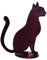 Rostalgie Edelrost Katze Karli sitzend auf Bodenplatte Tierfigur Kater Gartendekoration