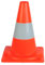 Tradineur - Cono de tráfico, Cono de señalización, Seguridad en Carretera, para Deporte, Color Naranja con Banda Reflectante, 30 x 22,5 x 22,5 cm