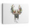 Wandbilder Dekoration Wohnzimmer Surrealismus Hirsch Boho Bilder auf Leinwand 120x80cm Leinwandbild Schlafzimmer Küche Deko Wand Kunstdruck Art Groß XXL Wanddeko Bild Wall Decor Canvas AA120x80-4486