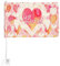 Autoflagge 2 Stück Auto Fenster Fahne Flagge Autofenster Innendekoration Hochzeitstag Flaggen für Auto Flagge Banner Hochzeitsfeier Deko Flagge und Fahnen Outdoor Hinterhof Party Heimdekoration