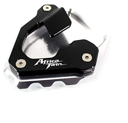 Für Honda CRF1000L CRF 1000L Africa Twin ABS/DCT 2016 2017 Motorrad CNC Ständer Fuß Seitenständer Verlängerung Pad Stützplatte Schuh FüR MotorradstäNder (Farbe : Silver)