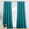 PONY DANCE Tende Salotto Moderne 2 Pezzi L 140 x A 240 cm Termiche Isolanti per Interni Curtains Camera da Letto Moderna Tenda Oscurante ad Anelli per Salotto, Blu Pavone