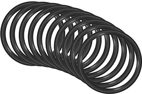 QUARKZMAN 10 Stück Nitrilkautschuk Gummiringe Runde Unterlegscheibe 45mm x 37mm x 4mm für Wasserhahn Klempner Reparatur Dichtung Verbindung, Schwarz