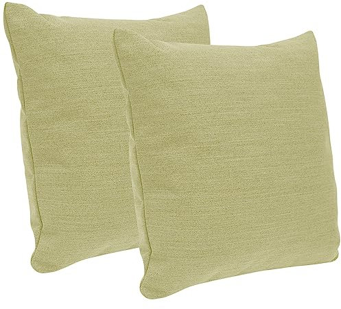 Selfitex 2er Set 40x40 cm, Sofakissen mit Füllung und Bezug, Dekokissen, Kopfkissen mit weicher Kissenfüllung, stilvolle Kissen Deko, robuster Polsterstoff, hochwertiges Couch Kissen (Sonnengelb)