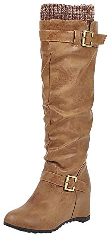 Stivali Gomma Donna 39 Stivali con Tacco Stivali Moto Donna Tacco Stivali da Uomo Alti Ginocchio Tacchi Alti Stivaletti Ciabatte Donna plastica Sandali Donna con Tacco e Plateau c-Giallo 41