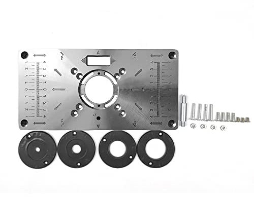 Sunydog Multifunzionale Router Tavolo Incasso Panchine In Alluminio Legno Router Trimmer Modelli Macchina per Incisione con 4 Anelli Strumenti
