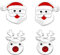 FIVE-D 2 Paar Ohrringe Weihnachten Nikolaus Mütze und Weihnachtsbaum 925 Sterling Silber im Schmucketui (Nikolaus+Rentier)