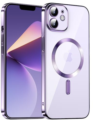 Gocorii Für iPhone 11 Hülle Handyhülle Für iPhone 11 Für MagSafe Lightweight Case Schutzhülle Präzise Lochöffnung rutschfest Kameraschutz Magnetische Saugkraft Hülle 6.1 Zoll Dunkelviolett