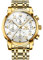 OLEVS Gold Uhr Herren Edelstahlband Analoger Quarz Watches for Men Weiß Groß Wählscheibe Wasserdicht Wasserdicht Luxus Chronograph Armbanduhr Herren Arabische Ziffern Tag Datum Herrenuhr