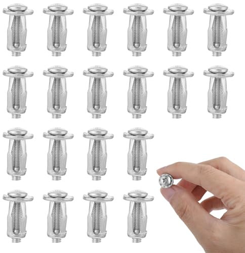 GEEHUA 20 tasselli per cavità M4, tasselli e viti per porte cave, dadi a petalo, dadi ad espansione per rivestimento in alluminio, tubi in lamiera d'acciaio, lamiera di ferro, pareti sottili(M4)