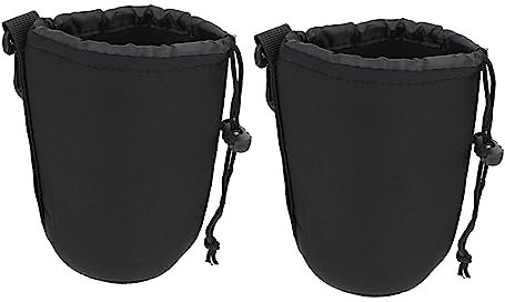 Artibetter 2pièces Pochette Objectif Caméra Néoprène S Étui De Protection Souple pour Lentilles DSLR Imperméable Et Antichoc