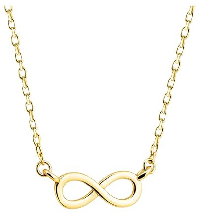Sofia Milani - Damen Halskette 925 Silber - vergoldet/golden - Unendlich Infinity Anhänger - N0756