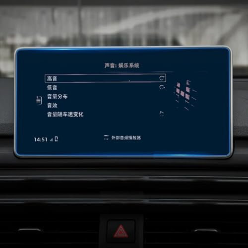Cttabkl Auto Navigation Schutzfolie Kompatibel Mit Für A4 B9 S4 A5 S5 Q5 2016 2017 2018 2019 Auto-Displayschutzfolie Auto-GPS-Radio-Navigation Armaturenbrett Gehärtetes Glas(185 * 110MM)