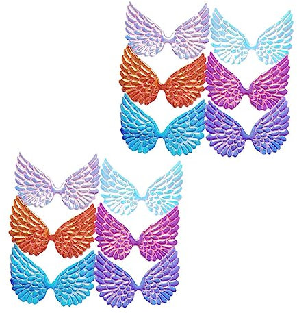 IWOWHERO 12 Stück Schillernde Haar-accessoires Für Jungen Und Mädchen Patches Für Die Herstellung Von Haarnadeln