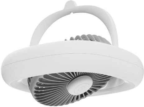 Kcvzitrds Ceiling Fan Remote Control Oscillating Fan 7inch 4000mah 4 Gears and Warm Light Led Lamp USB Desk Ceiling Fan C