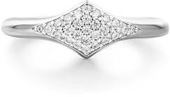 ANIA HAIE Damen Ring Dusk Divas Pavé Sparkle aus 925 Sterling Silber, besetzt mit 27 Zirkonia, inkl. Geschenkverpackung